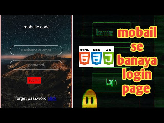 mobail se banaya login page #html @CodeWithHarry