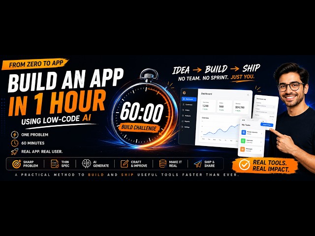 Build an App in 1 Hour with AI | From Zero to App Using Low-Code AI