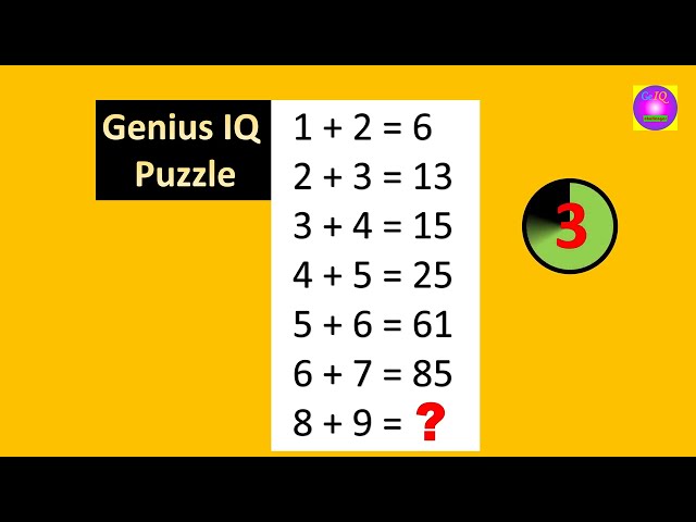 Math Puzzle test (Only Top 1% with High IQ can Solve this)