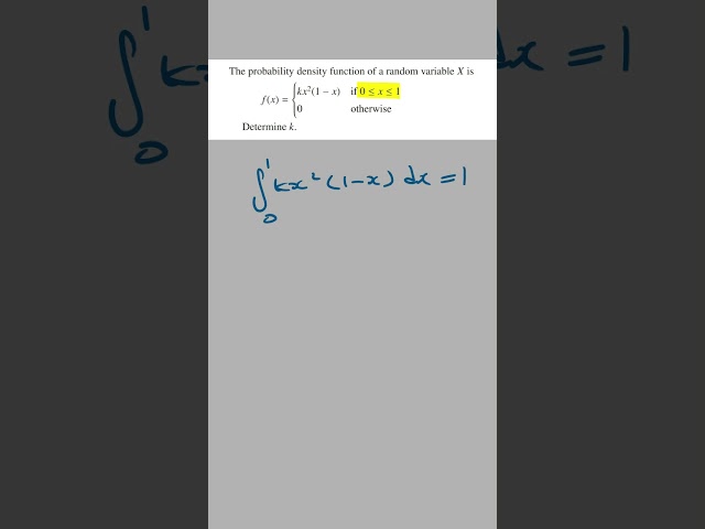 Probability Density Functions: Finding the Value of 'k' | Maths Methods