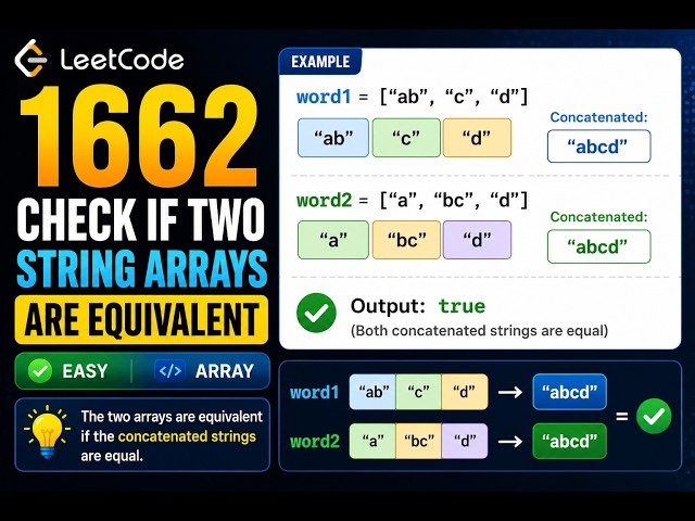 LeetCode 1662 | Check If Two String Arrays Are Equivalent | C++ Solution