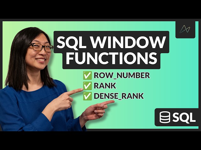 SQL Window Functions | ROW_NUMBER vs RANK vs DENSE_RANK