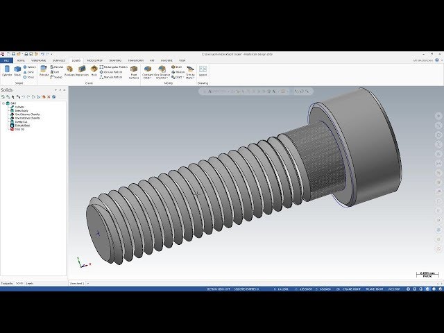 Tutorial MasterCam 2019: Draw Screw Thread