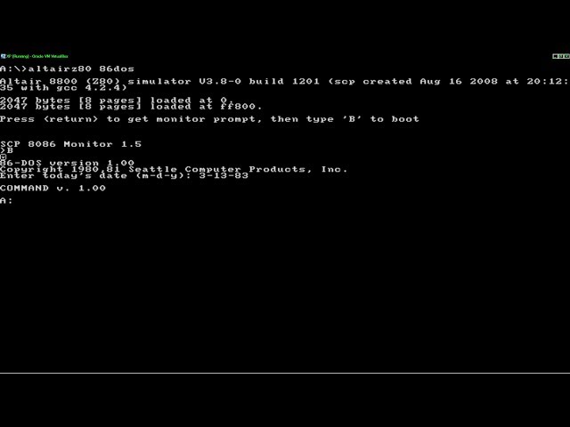 Seattle Computer Products 86-DOS 1.00
