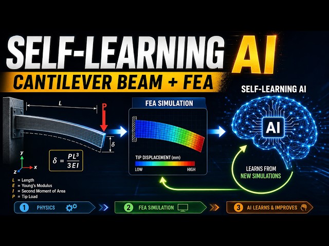Build a Self-Learning AI for FEA | Python + Neural Network + CalculiX FEA