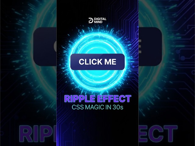 Create a Ripple Effect Button in 30 Seconds! ⚡🚀 30-Second Web Lab #7 #CSS #HTML #Coding