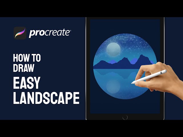 How To Draw Easy Landscape in Procreate | Real Time | Sunday Easy Art #1