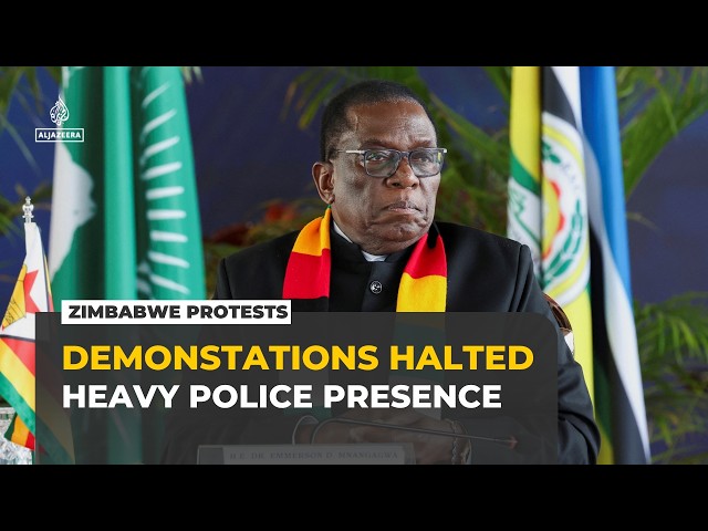Zimbabwe anti-government protests: Heavy police presence deters demonstrations in Harare
