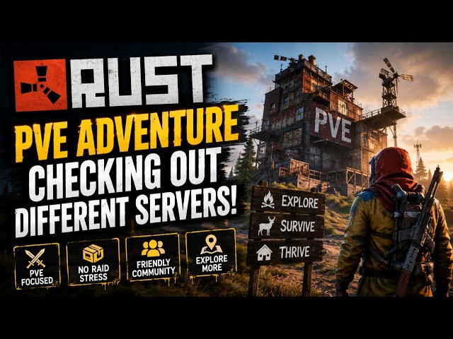🎮 Rust PvE Adventures: Testing Random Servers! 🌍