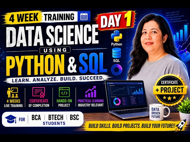 Data Science Using Python Complete Course | Summer Internship | Summer Training | Day 1