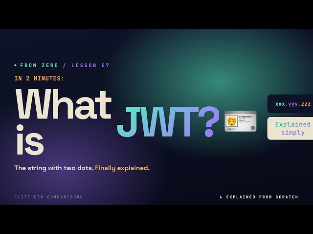 What is JWT? Explained in 2 minutes (the string with two dots)