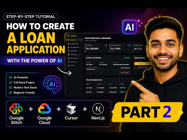 Complete AI Full Stack Project Series | Loan Application System | Part 2 #cursorai #nextjs #coding
