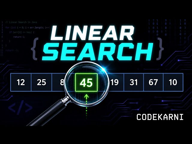 Linear Search Explained in Java | ICSE Class 10 Computer Applications