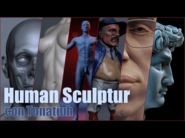 2ª PARTE 1ª ENTR. "HUMAN SCULPTUR" CON TONATIUH Y PABLO DOBARRO UI SCULPTURE BLENDER