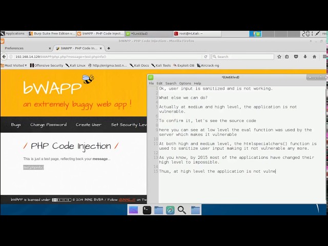 [All levels] bWAPP PHP Code Injection