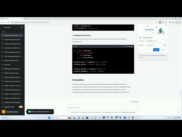 Can you explain closures as they relate to Python