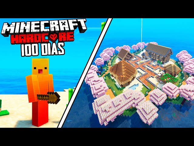 SOBREVIVÍ 100 Días en un ISLA DESIERTA en Minecraft HARDCORE...