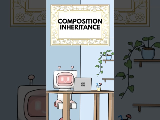 Composition & Inheritance by Coding Animated  💯💯 #fyp #animation #learntocode #java