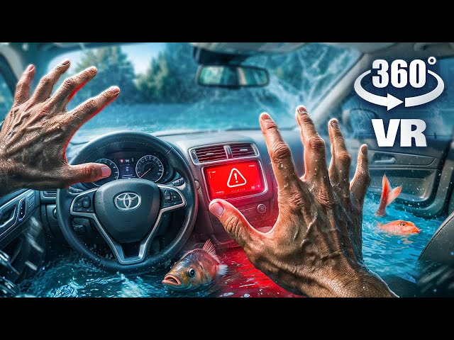 VR 360° You're in a Sinking Car! Can You Survive?