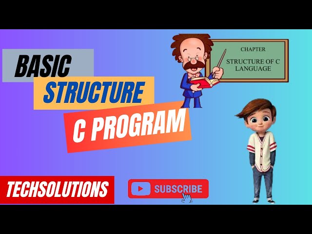 Structure of C Program | C Structure |#cprogramstructure|#c|#techsolutions|#cbasics|structure