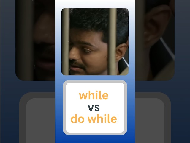 While vs do while with Vetrimaran😎 #codeio