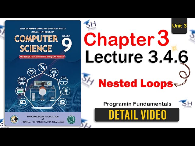 Class 9 Computer Science - Unit 3 Lecture 3.4.6 | NBF | Nested Loops | Programming Fundamentals