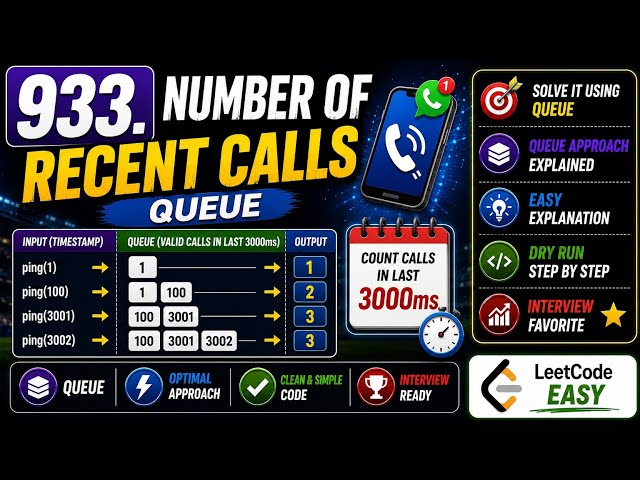 933. Number of Recent Calls 🚀 Easy Queue Problem