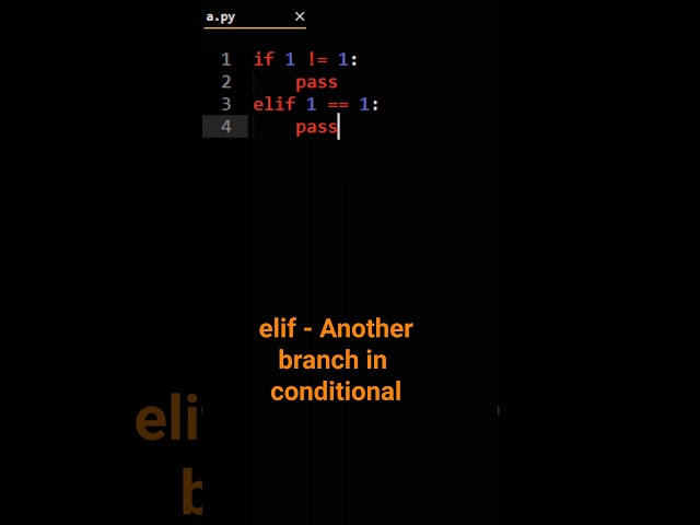 Python if vs elif
