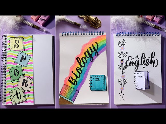 Top 5 Front Page Makeover Ideas! 🌈🖌️ | DIY Notebook Cover | NhuanDaoCalligraphy