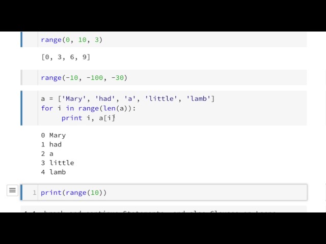 Python 008 - The range Function