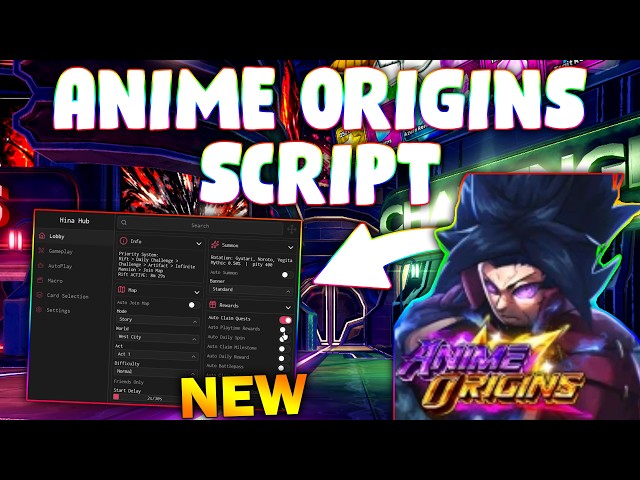 *NEW* Anime Origins  Script (PASTEBIN 2026) ( AUTO PLAY, AUTO UPGRADE, AUTO NEXT, MACRO )