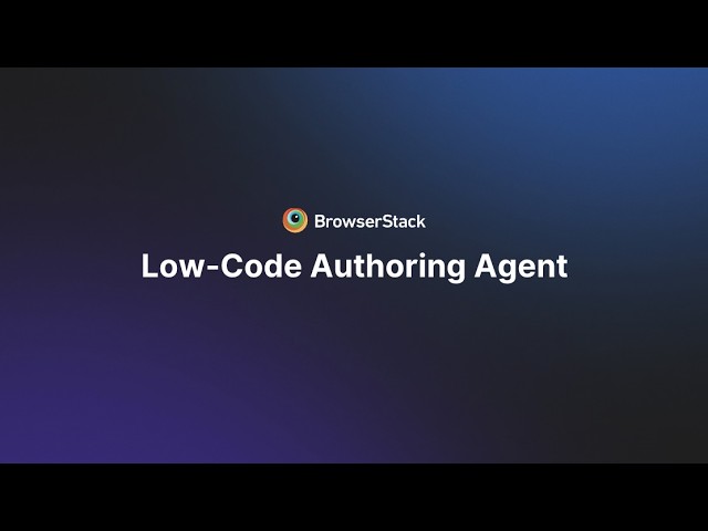 Low Code Authoring Agent | AI Generated Tests