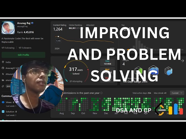Live DSA & Competitive Programming | LeetCode + Codeforces | C++ | Coding