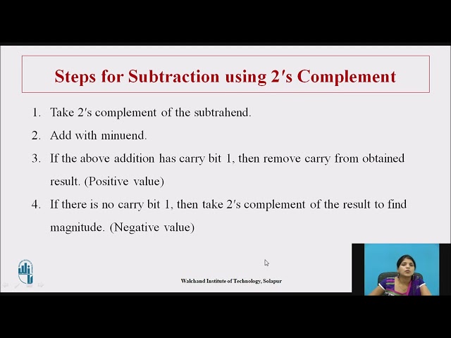 Numerical on Binary Arithmetic using 2's Complement