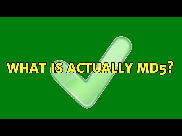 What Is Actually MD5?