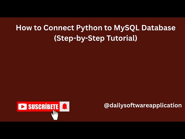 How to Connect Python to MySQL Database (Step-by-Step Tutorial)