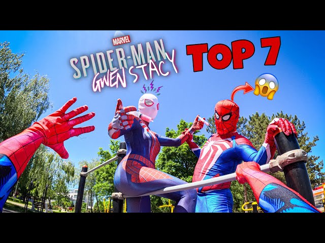 AMAZING TOP 7 SPIDER GWEN don’t WANT to LEAVE SPIDER MAN alone IN REAL LIFE (spiderman POV)