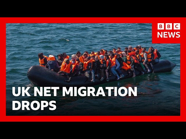 UK net migration down 48% year on year | BBC News