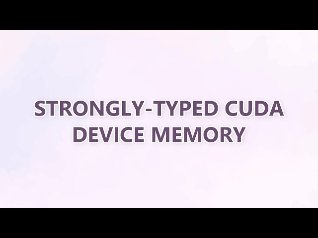 Strongly-typed CUDA device memory