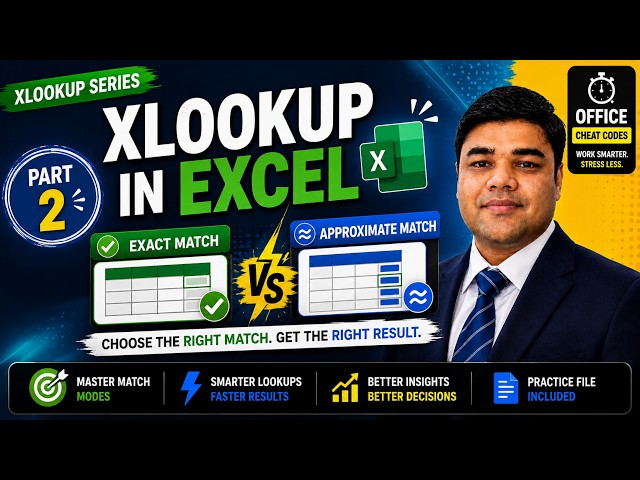 XLOOKUP in Excel Part 2 | Exact Match, Approximate Match & Multiple Conditions
