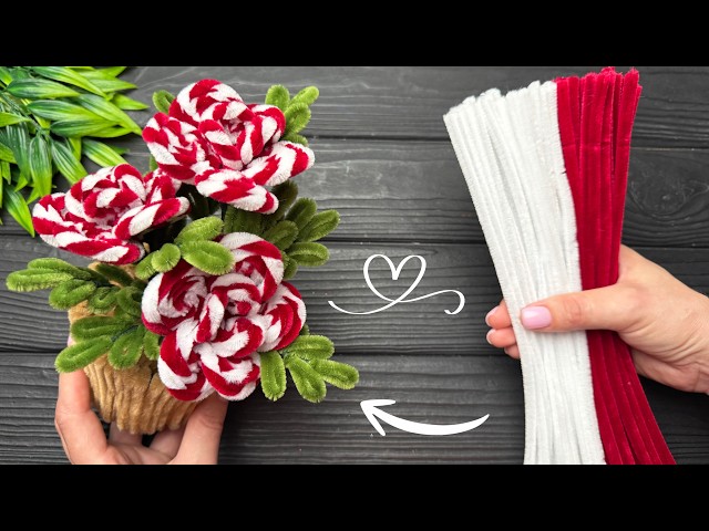 DIY Pipe Cleaner Flowers 🌸 How to Make Easy Flowers in a Pot from Chenille Stems