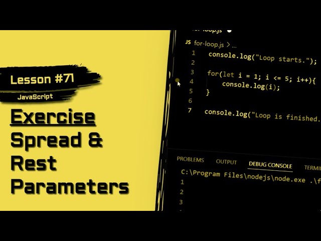 JavaScript For Beginners #71 | Exercise: Spread & Rest Parameter