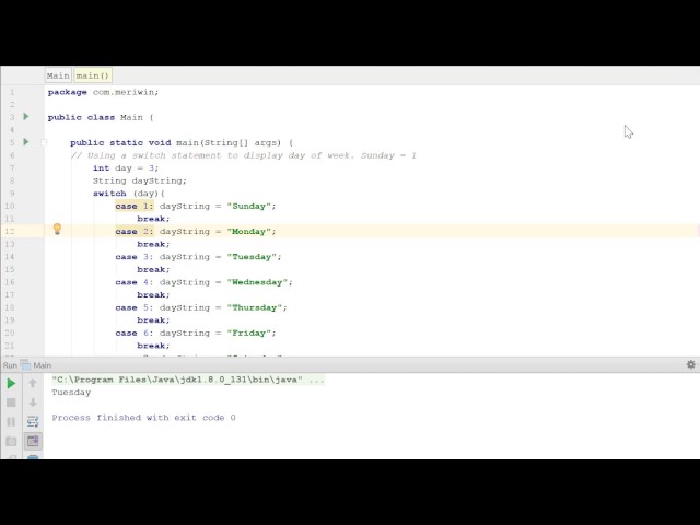 Java Switch Case Statement