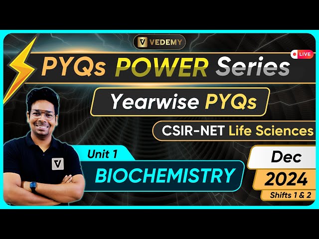 PYQ Power Series | Biochemistry | Year-wise PYQs | CSIR Dec 2024 | Shift 1 & 2 | Virendra Singh |