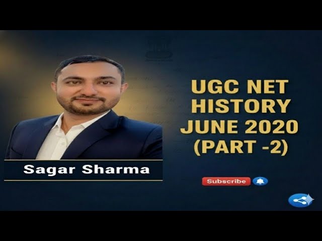 UGC NET HISTORY JUNE 2020 (part- 2) Questions Paper solution With Sagar Sharma 
