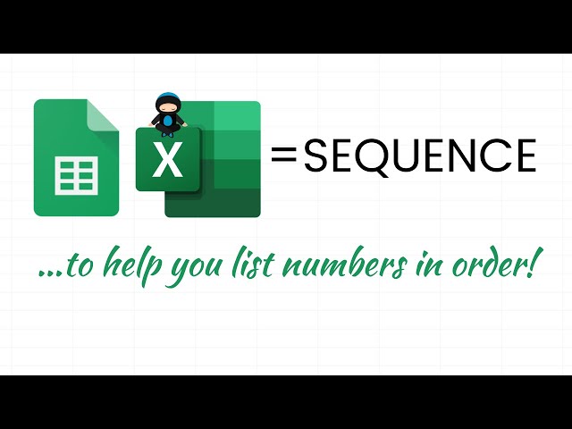 2 Quick Ways to Use Sequence Function