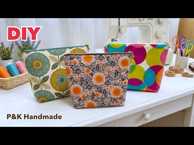 Easy! How to Make A Zipper Pouch With Inner Pockets✂️Sewing Tutorial | Gift Ideas!