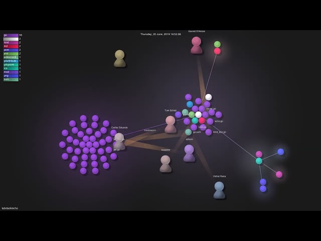 labstack/echo - Gource visualisation