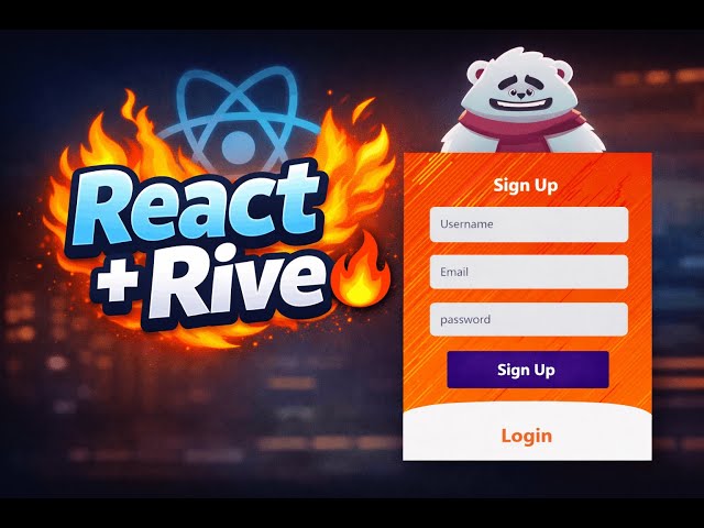 Create an Animated Login & Signup Form in React with Rive (Step-by-Step)