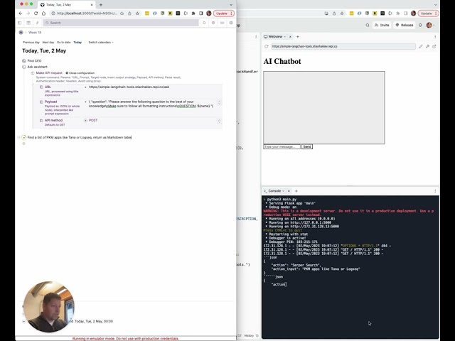 Using Langchain (and Replit) through Tana, ask Google/Wikipedia/Wolfram Alpha to fill out a table